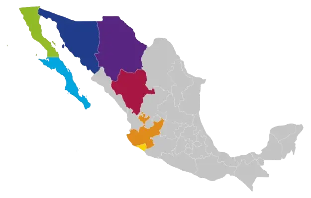 Ubicaciones: Guadalajara, La Paz, Hermosillo, Durango, Colima y Chihuahua
